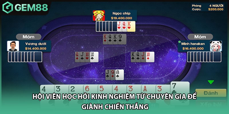 Hội viên học hỏi kinh nghiệm từ chuyên gia để giành chiến thắng